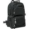 Clique - Zaino multitasche uomo donna Backpack in poliestere colore nero cinghie regolabili con diversi scomparti tasca con zip 33x42x17 cm