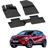 Sahler Tappetini per auto compatibili con Renault Captur 2 2020-2026 | 4.5D Premium TPE gomma antiscivolo tappetini in gomma impermeabile auto tappetino nero