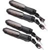 JAYWIS Luce Direzionali Indicatore Di Direzione Per Moto Per Kawasaki Per Versys 1000, 650, X250/X300 Per Ninja 1000 Per ZX-6R Segnale Arresto Luci(Fumo,4 pezzi)