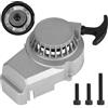 LALAGO 1pc Accessorio Avviamento a Strappo Argento, Avviamento a Strappo di Ricambio in Metallo con Volano per 2 Tempi 47CC 49CC Offroad Auto Spiaggia Borsa Pocketbike Tuning Dirtbike ATV Motore Quad