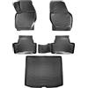 fussmattenprofi.com Fussmattenprofi Set Tappetini Auto e Vasca Baule per Volvo XC-60 (1ª Generazione) 2008-2017 - Su Misura, Antiscivolo, Inodore - Protezione Completa per Interni e Bagagliaio Auto