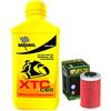 Motocar Kit di manutenzione Motocar per Moto - Filtro olio HifloFiltro HF155 Acciaio inossidabile e Fibre sintetiche - Compatibile con KTM Duke e RC 125, 200, 390 - 2 x Litri Bardahl XTC C60 15W50
