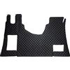 Generic Set di tappetini e copertura tunnel motore per camion MERCEDES ACTROS MP4 Megaspace, guida automatica a sinistra con sedile passeggero pieghevole, in eco-pelle trapuntata a 3 strati, colore nero
