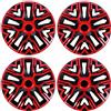 NRM The Best Bicolor Red/Black - Set di 4 copricerchi da 16, per cerchi in acciaio, colore: Rosso/Nero
