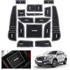 GAFAT MG HS/EHS EV/HS Plug-in Hybrid 2018-2023 2024 Tappetini Antiscivolo, MG HS 2022 Tappetini in Gomma per Console Centrale, Scatola di Immagazzinaggio, Tappetini Cuciture della Porta (Bianco)