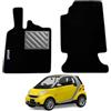 RAEM RICAMBI AUTO Set 2 Tappeti in Moquette Adatti per FORTWO dal 2007 al 2014 senza Attacchi - Compatibli NON Originali, con Battitacco cucito e antiscivolo