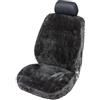 WALSER Coprisedile auto in pelle di agnello Nineve, 100% pelle di agnello coprisedile per auto, 1 pezzo di cuoio d'agnello coprisedili veicolo sedili anteriori nero
