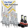 Generico Kit Lampadine LED Per Auto, 120W, 6000K Bianco, 12V, Abblaglianti H7, Anabbaglianti H7, Fendinebbia H11, Fari a LED con durata 70.000 ore, For Fiat 500L Hatchback 2013-2022