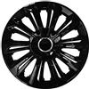NRM Centurion - copricerchi Extra Strong, verniciati in nero, da 15 pollici, confezione da 4