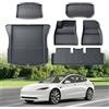 ECOZEN Tappetini per Tesla Model 3 2024-2026, per tutte le stagioni, tappetini in gomma 3D, impermeabili, set per Tesla Model 3 accessori