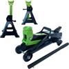myself 21 SHOP® KIT SET CRIC SOLLEVATORE 2.5T + 2 CAVALLETTI COLONNETTE SUPPORTI PER AUTO 2500KG CRICK IDRAULICO A CARRELLO