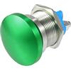 QUARKZMAN 19 mm, Momentaneo Spingere Pulsante Interruttore Metallo Pulsante A/C/DC 12V-250V Verde