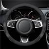 NOHEEU Coprivolante per auto Per Jaguar E-PACE F-PACE F-TYPE I-PACE XE XF XJR XJ XEL XFR XFL Coprivolante In Pelle Scamosciata Fibra Carbonio(Type F)