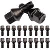 Car Passion Kit 20 bulloni ruota neri Compatibili con Jeep Renegade dal 2014 e Compass solo dal 5/2020 in poi ruote cerchi in acciaio e in lega Farad