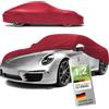 WALSER Premium Telo Copriauto da Interno Stretch Plus - Elasticizzato e Antipolvere, Morbido per Uso Interno, Copertura Protettiva per Auto, Misura 2, Rosso