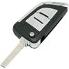 BROVACS Guscio chiave modificato aggiornato compatibile con Volkswagen Golf 7 MK7 GTI Tiguan Skoda Octavia 3 pulsanti Keyless Entry Flip Remote Key Case Fob HU162 Blade SS8201F