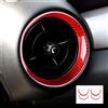 KUNGKIC Fibra di carbonio lato centro uscita aria sfiato adesivo decorativo interno Carbon Fiber Side Air Outlet Vent per Mini Cooper Hardtop R56 Clubman R55 R57 Accessorio 2008 2009 2010 Rosso