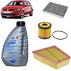 OP Kit tagliando 3 filtri + 3L olio Q8 5W30 per Volkswagen Polo 6R 6C 1.2 benzina