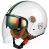 VVPEC Casco Aperto Scooter Caschi Casco Moto Demi-Jet con Doppia Visiera ECE Omologato Donna Uomo Mezzo Casco Da Moto 3/4 Caschi Aperti Per Motorino Street Bike Touring Cruiser Scooter(Color:11,Size:M(57~58