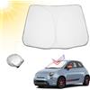 BIBIBO Parasole Auto per Parabrezza Compatibile con Fiat 500 Abarth 595 2017-2025, Protezione Solare Pieghevole con Rivestimento Anti-UV, Alta Qualità, Facile da Riporre