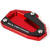 TEAUSA Moto Cavalletto Cavalletto Laterale Estensione Pad Tappi Valvola Fit for DUCATI Multistrada 950 1100 1260 1200 S GT 1200 S V4 Accessori (Size : A Red Kickstand)