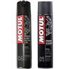 Motul Pack + economico Spray Catena MOTUL C1 400ml pulisce + MOTUL C4 lubrificante Speciale strada