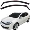 J&J AUTOMOTIVE GP Deflettori d'Aria per Volkswagen Golf 6 3-Porte Berlina 2003-2013, Set da 2 Pezzi, Antiturbo Antivento Antipioggia, Anteriore Nero fumé Oscurato