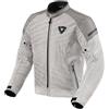 REV'IT! Revit Torque 2 H2O Giacca tessile moto, argento/grigio, L