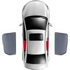 AnJWen Auto Tendine Parasole Finestrini Laterali per Skoda KAMIQ 2018-2024,Block Raggi UV Anti-Zanzara Tendine Parasole Auto Accessori Protegge Bambini E Animali Domestici