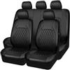 ORAVO Auto Set Coprisedili Per Hyundai ix35 (LM) 2.generation 2010 2011 2012 2013 2014 2015, Lusso Comodi Auto Coprisedile In Pelle Impermeabile Facile Da Montare Stagioni Traspirante,A/Black