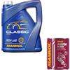 QR-PARTS 5 L MANNOL olio motore Classic 10W-40 detergente per motore Motor Flush detergente