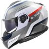 LS2, Casco Moto Modulare STROBE II MONZA White Blue Red, 3XL