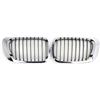 BTHMGBAE Griglie Di Anteriore Per BMW Serie 3 1999-2002 E46 Per M3 323 I/is 325Ci 328 I/is/Ci 330Ci Griglia Paraurti Anteriore Cromata Argento 2 Porte Griglie Doppio Rene Frontali