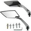 A-Pro Coppia Specchietti Retrovisori Specchi Moto Scooter Custom Nero DX+SX