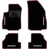 QUEMAR Tappetini Auto per Opel Mokka e Mokka X, Bordo Fucsia, 4 Ricami | 2012-2020 / Kit Tappeti Moquette e Gomma su Misura / Set 2 Anteriori + 2 Posteriori / Ricami e Colori Personalizzati