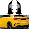 Springwillfly Design elegante splitter canard per paraurti posteriore per Mercedes Classe A W177 facile da applicare (nero)