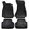 J&J AUTOMOTIVE Tappetini Auto in Gomma su Misura per Audi A4 B9 2015-2024, Set da 4 Pezzi, 3D - con Bordo Alto, Antiscivolo, Inodore, Colore Nero, TPE