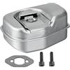 QOXEZY Per marmitta per motosega Jonsered 545 18 08 43 progettata per i modelli 230 235 236 240, riduzione del rumore con accessori di installazione completi