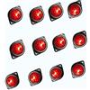 APSMOTIV Luci di ingombro a LED per rimorchi per camion 24V Lampada di ingombro per rimorchi di camion Luci di pollo per semirimorchi Cargo cargo Luci di ingombro, confezione da 12 (rosso)