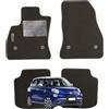 RAEM RICAMBI AUTO Set 4 Tappeti in Moquette Neri Adatti per 500L 2012-2017 con 4 Attacchi - Compatibli NON Originali, con Bottoni di Fissaggio, con Battitacco cucito e antiscivolo
