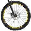 Decalart Kit adesivi per Cerchi Ruote Bici Mtb corsa sport 26 27,5 28 29 Pollici completo 2 ruote decalcomanie sticker filetto strisce L001 (025 Giallo, 28-29 Pollici)