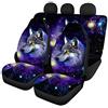 Binienty Galaxy Wolf Coprisedi Auto per davanti e dietro, Set di 4 pezzi, Tessuto elasticizzato protegge i sedili da sporco e graffi, adatto per la maggior parte dei veicoli