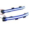 QKLsudua, 2 pezzi dinamici sequenziali lampeggianti compatibili con VW Golf MK7 7.5 7 GTI R GTD R-line Sport-svan Tou-ran LED specchio laterale luce di girata gruppo - blu e giallo