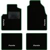 QUEMAR Tappetini Auto per Panda II 2003-2011, Bordo Verde, 4 Ricami | Kit Tappeti Moquette e Gomma su Misura / Set 2 Anteriori + 2 Posteriori / Ricami e Colori Personalizzati / Antiscivolo
