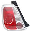 V-MAXZONE PARTS Fanali posteriori VT802L Sinistro Fanale Posteriore Lato Sinistra Montaggio Fanale Posteriore Fanale Coda Lato Driver Bianco compatibile con Fiat 500 2007 2008 2009 2010 2011 2012 2013 2014 2015