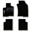 QUEMAR Tappetini Auto per Lancia Ypsilon 5 porte, Bordo Bianco, 1 Ricamo | dal 2011 / anche Hybrid / Kit Tappeti Moquette e Gomma su Misura / Set 2 Anteriori + 2 Post. / Ricami e Colori Personalizzati