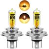 REPYL 2pcs High/Low Beam 60 / 55W H4 Lampadina alogena 2300k Giallo dorato Lampada faro Fendinebbia Sorgente luminosa for auto