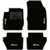 QUEMAR Tappetini Auto compatibili con Ford Fiesta MkVI 6 serie 2008-2017/Kit Tappeti Moquette e Gomma su Misura (Set 2 Anteriori + 2 Poster.)/Ricami e Colori Personalizzati (4 Ricami, Bordo Perla)
