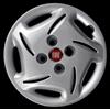Rixto KIT 4 COPRICERCHI ADATTABILI - PER FIAT SEICENTO Brush (Logo Rosso) - DIAMETRO 13 - NON ORIGINALE