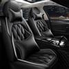Muchkey Copri-sedili Auto Compatibile con Mitsubishi per Outlander Sport PHE V Anteriori e Posteriori Coprisedile Accessori Con Cuscino Cervicale e Lombare(mh109 lusso - Nero grigio